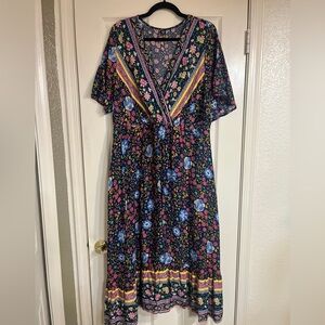 Lioness Multicolor Floral Midi Dress